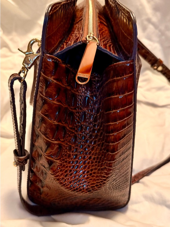 Brahmin Finley Satchel Melbourne Pecan & Ady Wallet - Picture 10 of 16